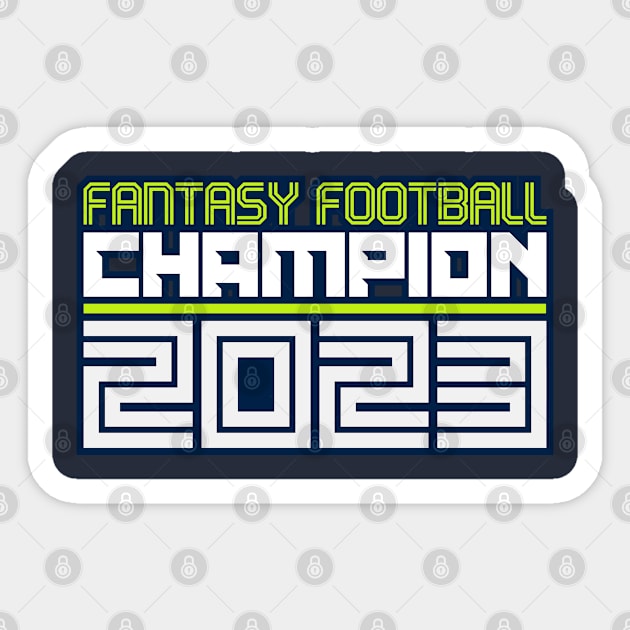 Fantasy Football Champion 2023 Sticker by JWDesigns